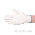 Hespax Factory Custom White PU Labour Working Handy Gloves